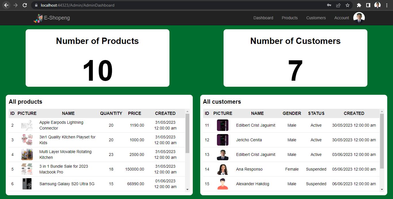 Simple E-commerce System Image